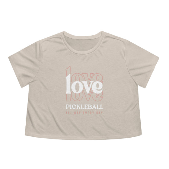 Love Love Love Pickleball Cropped Tee • Women's