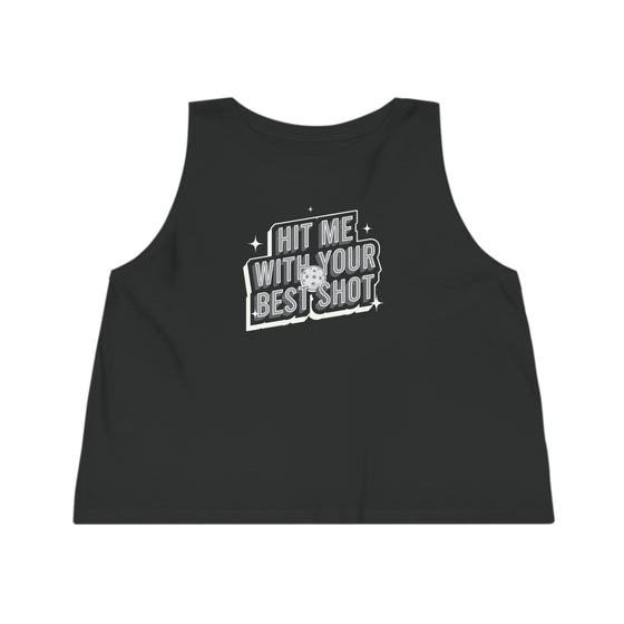 Hit Me With Your Best Shot Cropped Pickleball Tank • Women's