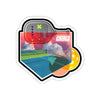 Abstract Pickleball Sticker