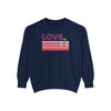 Pickleball Striped LOVE Sweatshirt • Women's