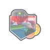 Abstract Pickleball Sticker