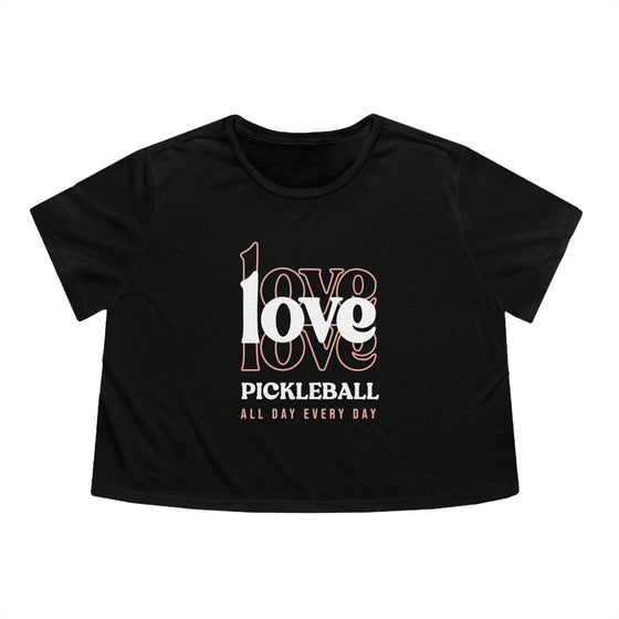 Love Love Love Pickleball Cropped Tee • Women's