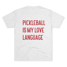  Heather Red Pickleball is My Love Language T-Shirt • Women's