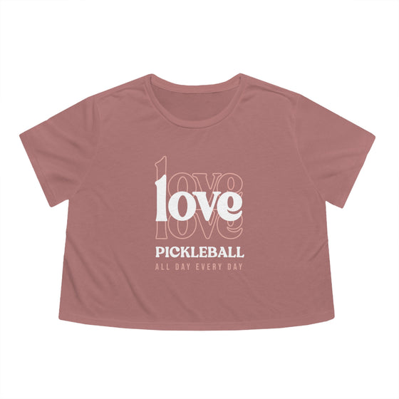 Love Love Love Pickleball Cropped Tee • Women's