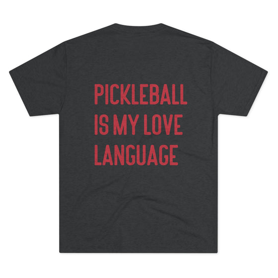 Heather Red Pickleball is My Love Language T-Shirt • Women's